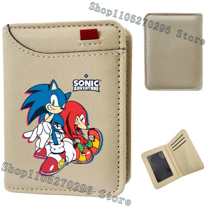 Sonic & Shadow Cartoon Wallet – Anime Multi-Card Vertical Holder, Portable Slim Card Pack, 2026 New Fashion Gift Wallet