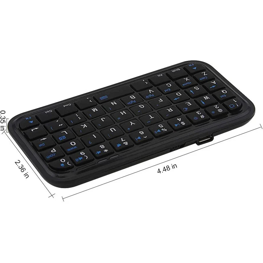 Rechargeable Bluetooth 3.0 Keyboard: Mini Slim Travel Size Wireless Keypad - Portable 49 Keys Keyboard for Tablets and Smartphones