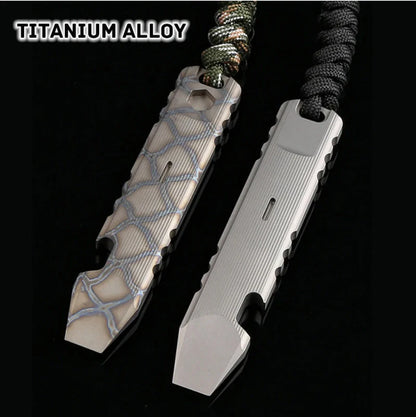 Titanium Alloy Multifunction EDC Tool – Wrench, Pry Bar, Bottle Opener & Screwdriver for Outdoor Use