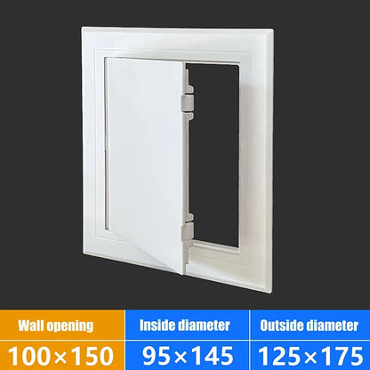 ABS Access Panel Door - White Push Type Inspection Hatch Cover For Wall, Ceiling & Maintenance Openings