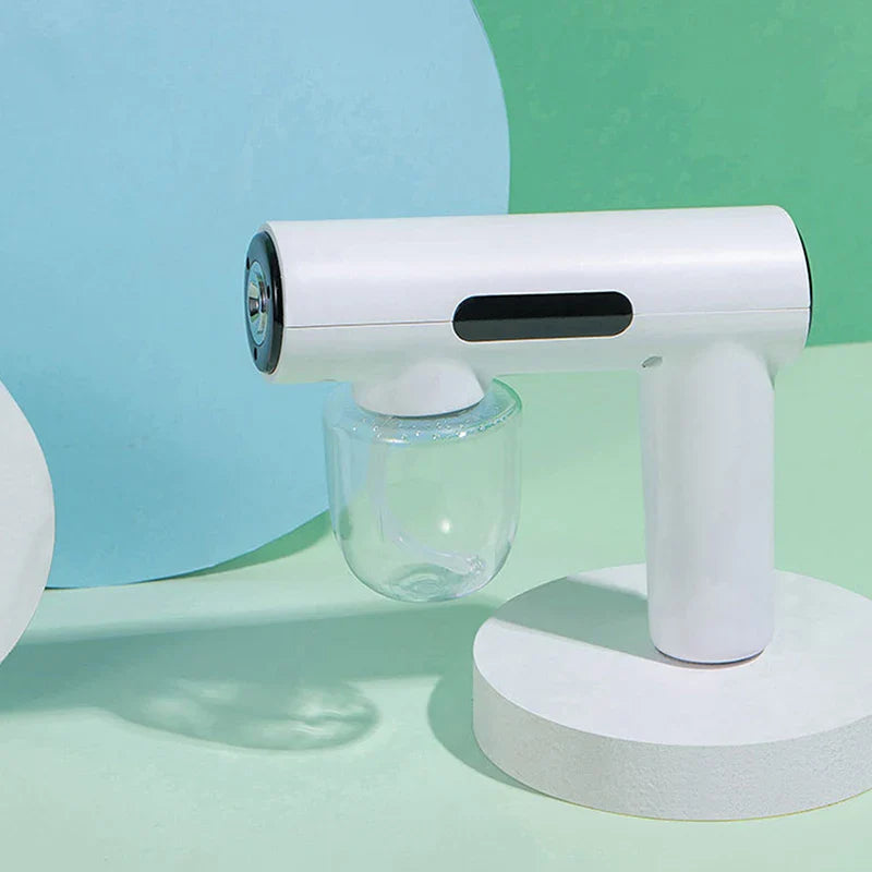 Portable Handheld Electric Disinfection Spray Gun – Rechargeable Atomized Humidifier with Blue Light