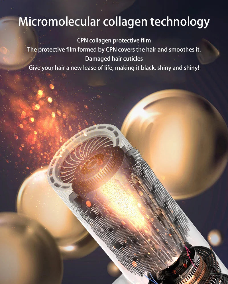 Anion Professional Hair Dryer — High-Speed Electric Turbine with Fast Drying & Thermostat