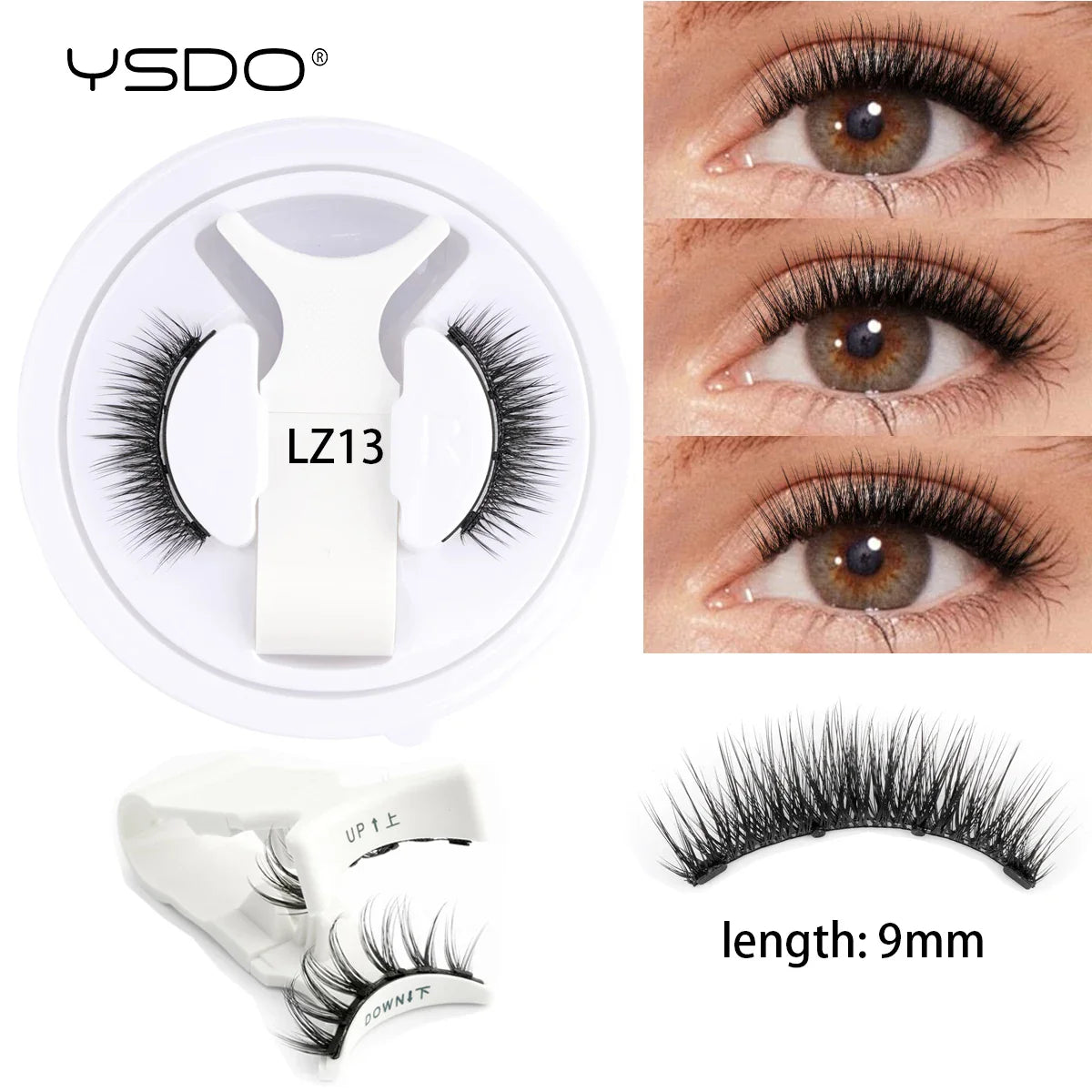 YSDO Magnetic Eyelashes – Reusable 3D Mink Winged False Lashes with Tweezer, No Glue Long-Lasting Makeup Lashes
