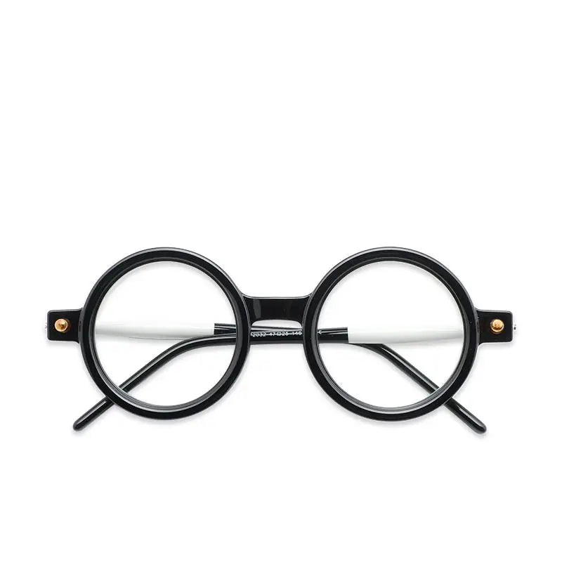 Shatar Retro Large Round Reading Glasses – Coarse Frame Unisex Anti Blue Light Eyewear for Men & Women