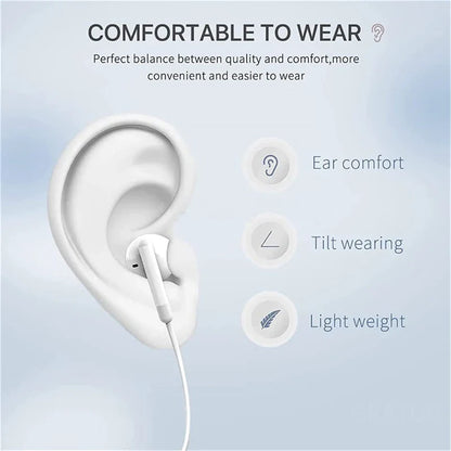 Original Type-C Wired Headphones – 3.5mm Earbuds for Xiaomi, Redmi, Poco, Huawei, Samsung