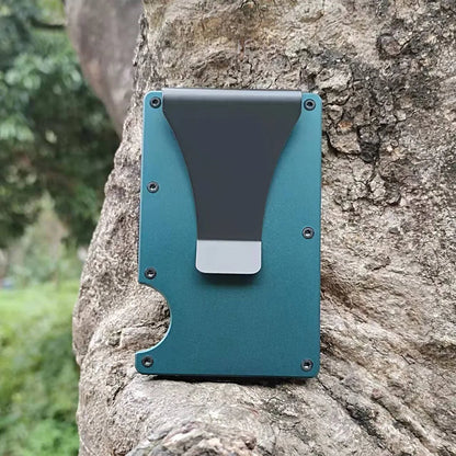 RFID Blocking Metal Wallet – Slim Aluminum Credit Card Holder & Money Clip for Business and ID, 2024 All Colors
