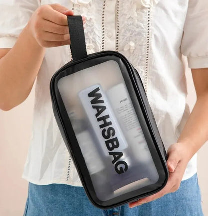 Waterproof PVC Travel Toiletry Bag – Transparent Zipper Makeup Organizer Case for Women