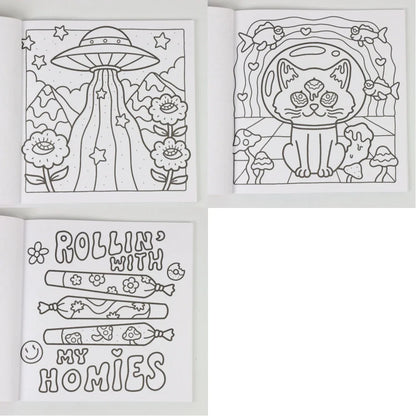 Into the Garden Coloring Book for Adults & Teens - Bold & Simple Designs with Plants, Flowers & Cute Animals