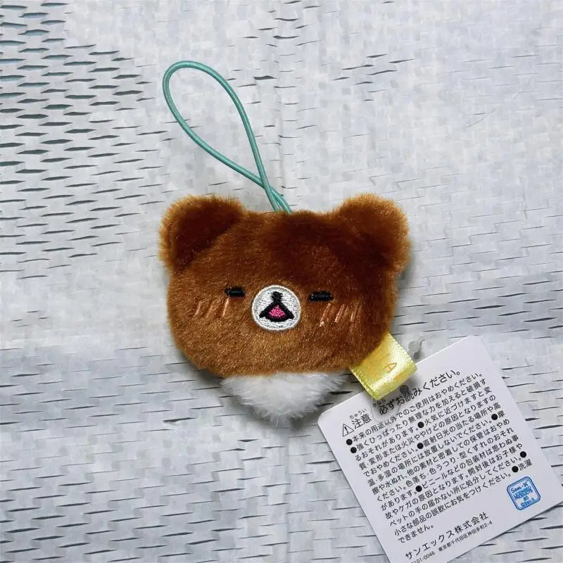 Rilakkuma Kawaii Cartoon Bear Plush Pendant - Cute Mobile Phone Lanyard & Birthday Gift for Kids