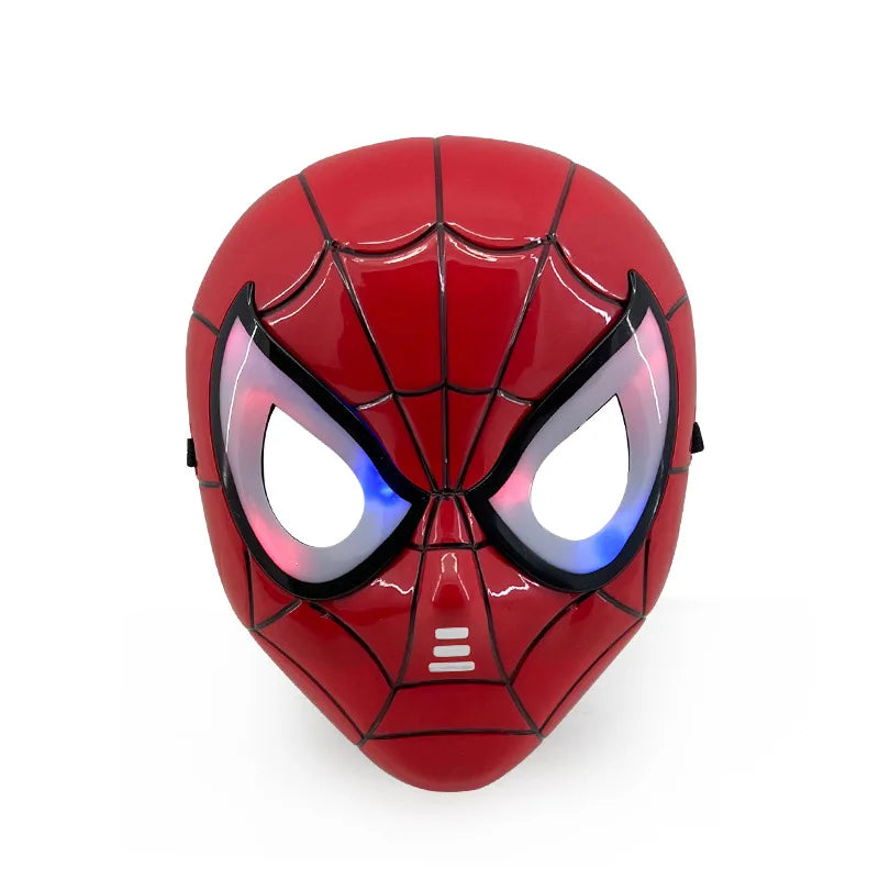 Spider-Man LED Cosplay Mask – Iron Man, Hulk & Captain America Superhero Costume Prop for Halloween Party