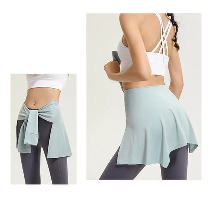 Women’s Workout Wrap Skirt – Short Yoga Dance Ballet Gym Cover Up Fitness Thigh Cover Skirt