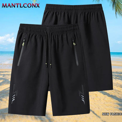 Men's Summer Sport Shorts – Cool Running, Gym & Fitness Training Shorts in Black and Gray