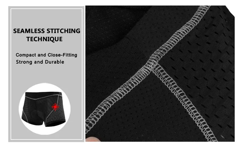 X-TIGER Men’s Cycling Underwear Shorts – 5D Gel Pad, Breathable Non-Slip Bike Shorts for MTB & Road Cycling