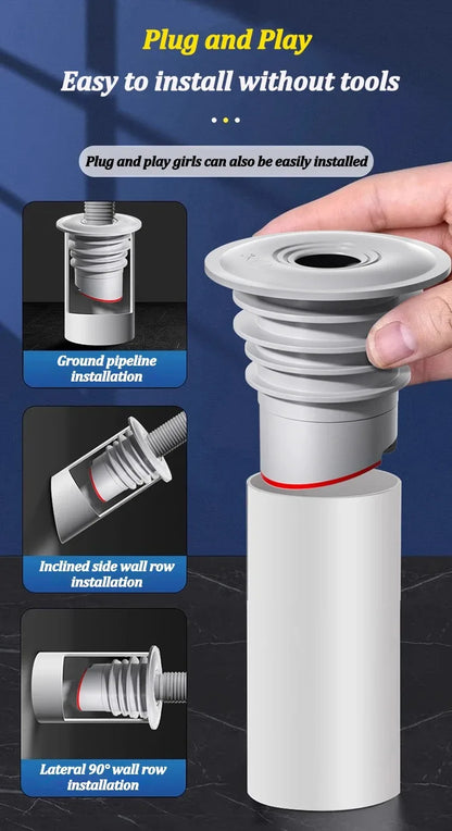 Silicone Bathroom & Kitchen Sink Seal Ring – Anti-Odor, Leak-Proof Floor Drain & Washing Machine Pipe Connector