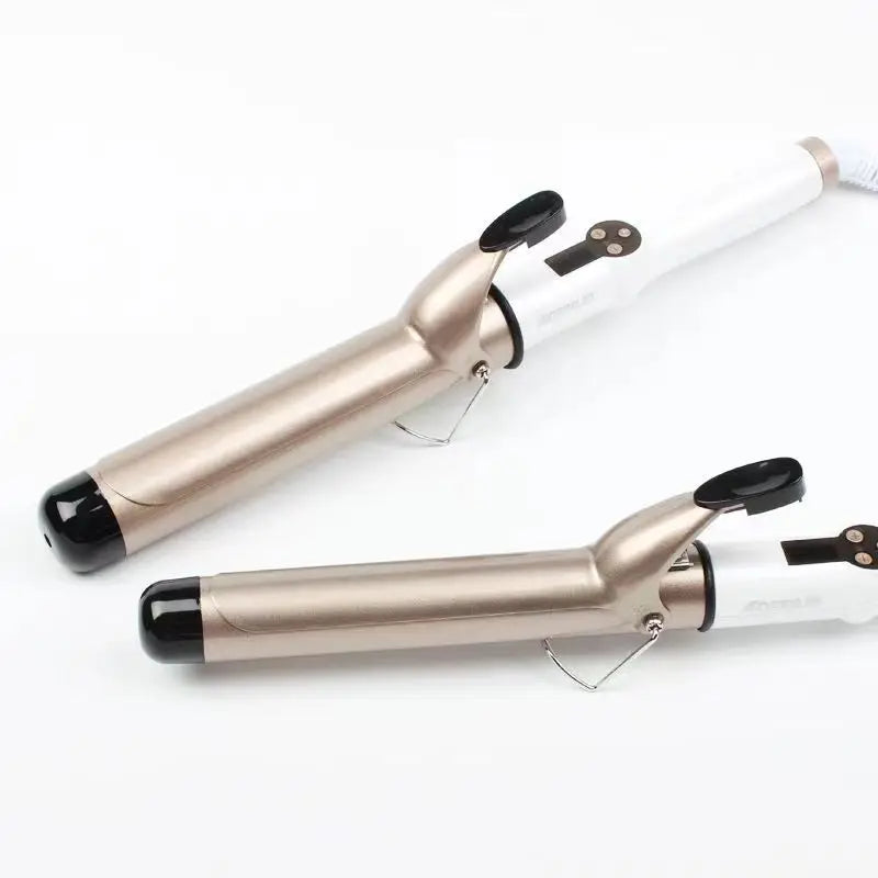 Professional Electric Hair Curler – 9-38mm Temperature Adjustable Curling Iron Wand with LCD Display