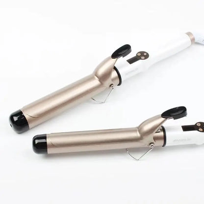 Professional Electric Hair Curler – 9-38mm Temperature Adjustable Curling Iron Wand with LCD Display