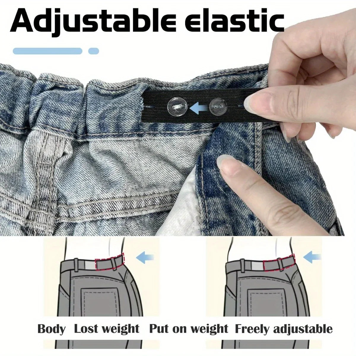 Invisible Belt Tightener Set (2pcs) – Seamless Trouser Waist Buckle Adjuster Sewing Tool