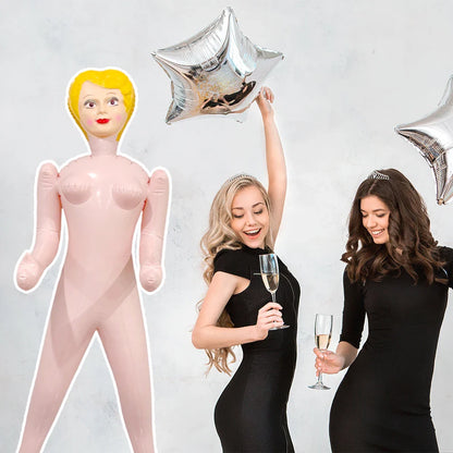 Inflatable PVC Mask Doll – Funny Adult Party Prank, Entertainment Decoration & Gift for Singles Events