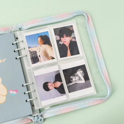 A5/A6/A7 Transparent File Holder Set – 10pcs 6-Hole Loose Leaf PVC Binder for DIY Document Storage