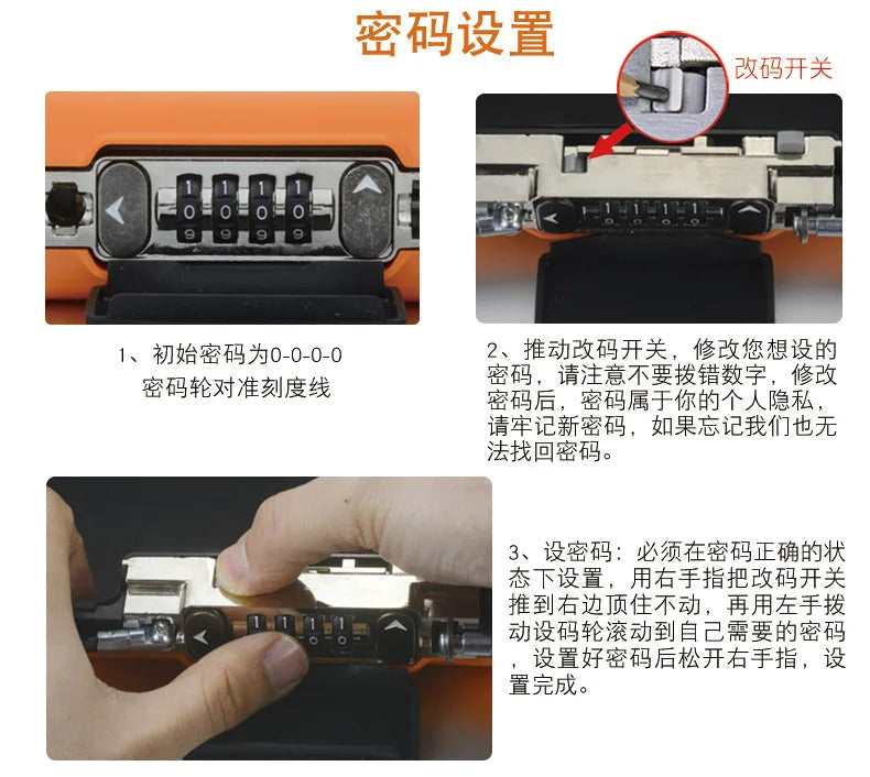 Portable Safe Case with 4-Digit Combination Lock – Hidden Security Storage Box for Outdoor, Camping, Hiking, Sports & Gym