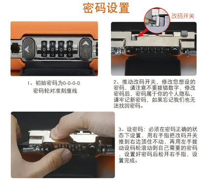 Portable Safe Case with 4-Digit Combination Lock – Hidden Security Storage Box for Outdoor, Camping, Hiking, Sports & Gym