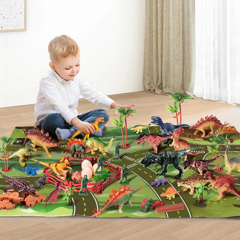 Simulation Dinosaur Toy for Kids - Jurassic T-Rex Action Figure PVC Model, World Animal Park Collectible Educational Toy Gift for Boys 3+ Years