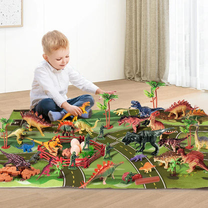 Simulation Dinosaur Toy for Kids - Jurassic T-Rex Action Figure PVC Model, World Animal Park Collectible Educational Toy Gift for Boys 3+ Years