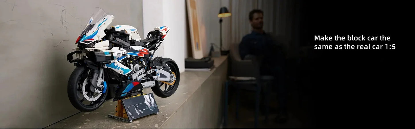 New Motorcycle Building Blocks – Simulation Model, Assembly Decoration Toy for Boys, Educational Creature Gift