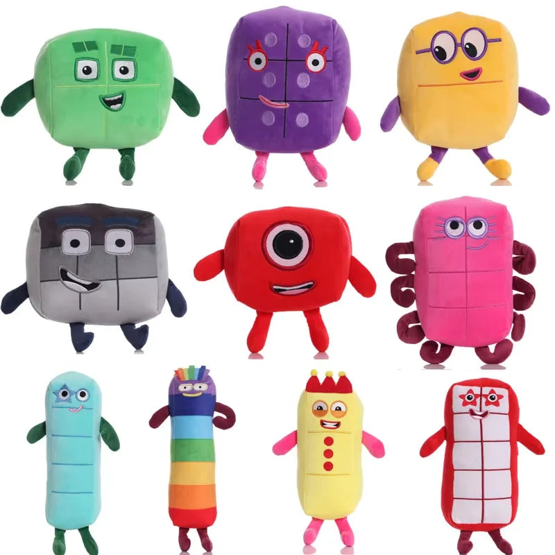 Children’s Educational Animation Digital Building Blocks Toy – Math Plush Doll Game, Birthday Gift