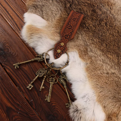 Medieval & Renaissance Cosplay Belts – Retro Metal Rings and Keychain Accessories
