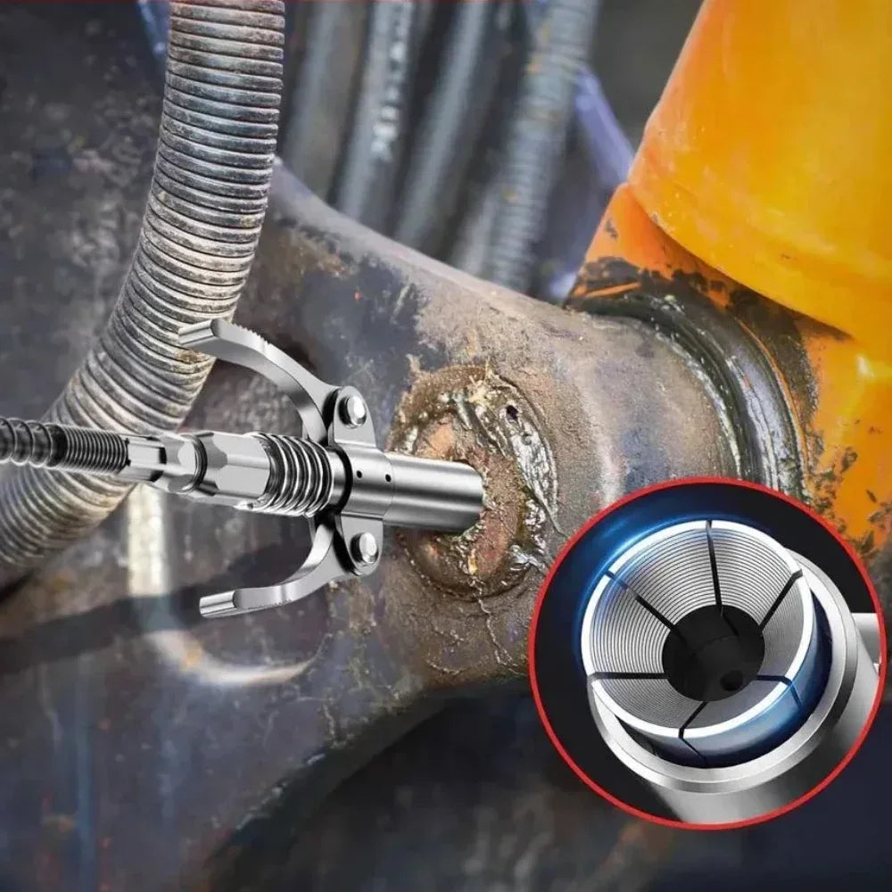 Manual Grip Grease Gun – 400CC Aluminum Alloy Mini Grease Injector, 6000-7000PSI with Flexible Hose