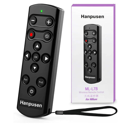 HANPUSEN Bluetooth Wireless Camera Remote for Nikon – Compatible with Zfc, Z30, Z5, Z7II, Z6II, Z50, COOLPIX P1000/P950, A1000, B600, Replacement for ML-L7
