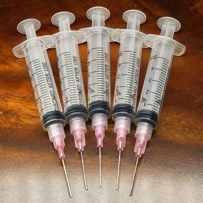 5 Pack 5ml Ink Filling Syringes with Blunt Needle Tips for Fountain Pens