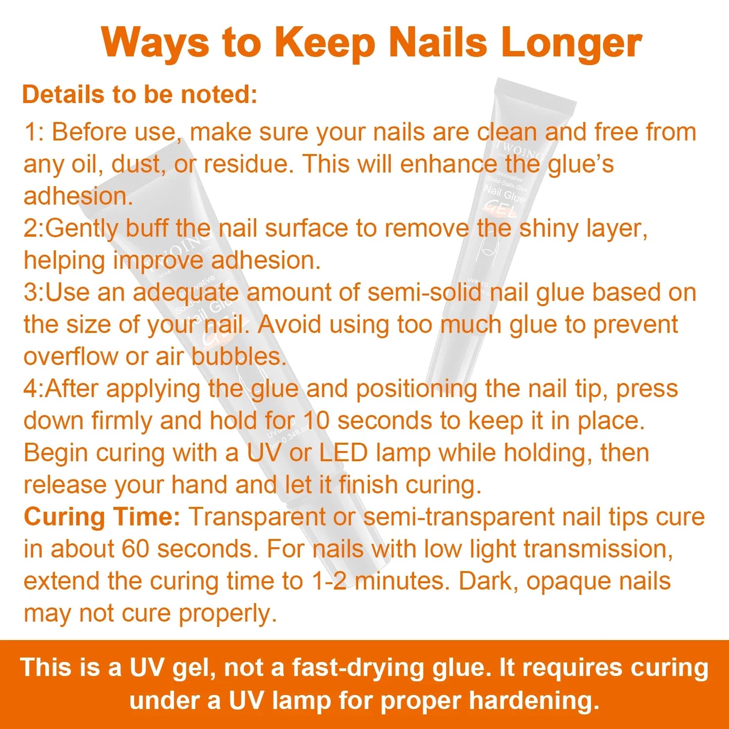 Solid Nail Glue for Press-On Nails – Acrylic Gel Adhesive for Manicure Extensions and Long-Lasting False Nails