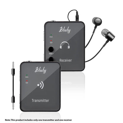 Btuty 2.4GHz Wireless Earphone Monitor System – Rechargeable Transmitter & Receiver with Lossless Digital Transmission