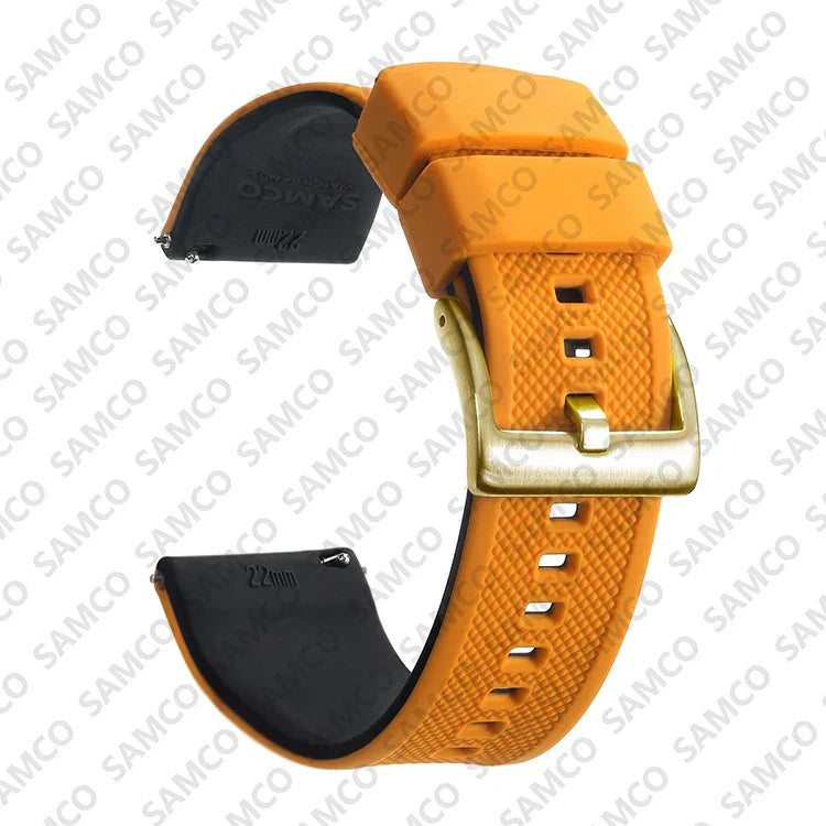 Premium Silicone Watch Band – Quick Release Rubber Strap, 18mm 20mm 22mm Replacement Watchband