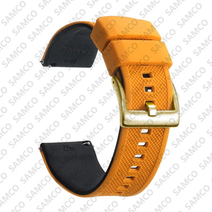 Premium Silicone Watch Band - Quick Release Rubber Replacement Strap for 18mm 20mm 22mm Watches