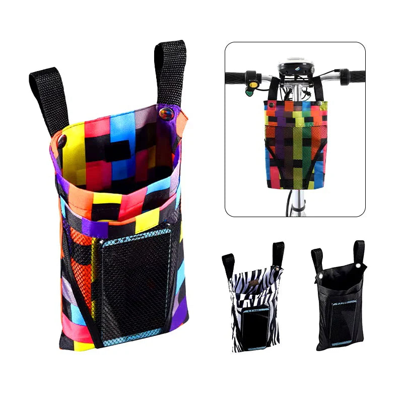 Detachable Front Bicycle Storage Bag – Large Capacity Handlebar Basket with Mobile Phone Pocket