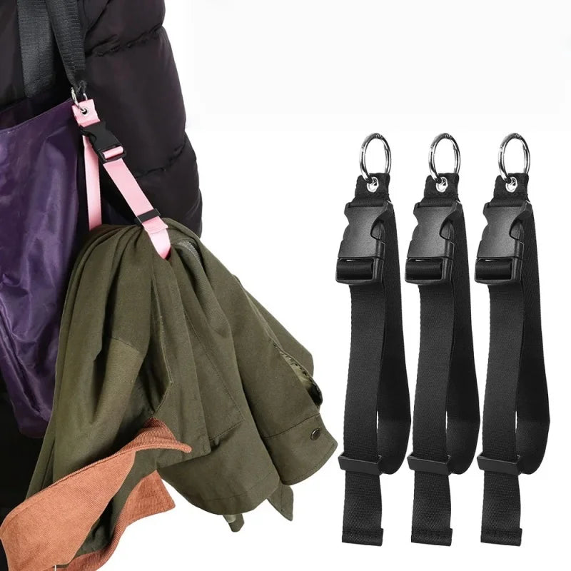 Travel Luggage & Backpack Strap — Portable Adjustable Strap with Release Buckle, Add-A-Bag Belt Holder