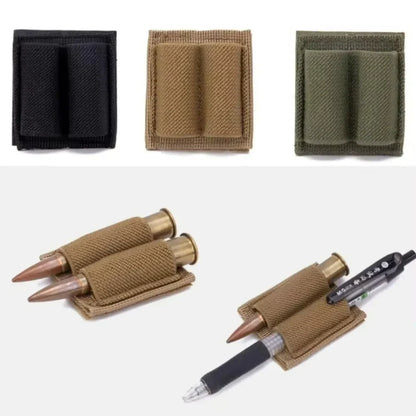 DIZETION Tactical 2-Round Holder Patch – Adhesive Hook & Loop Cartridge Pouch for M4 Shotgun Hunting