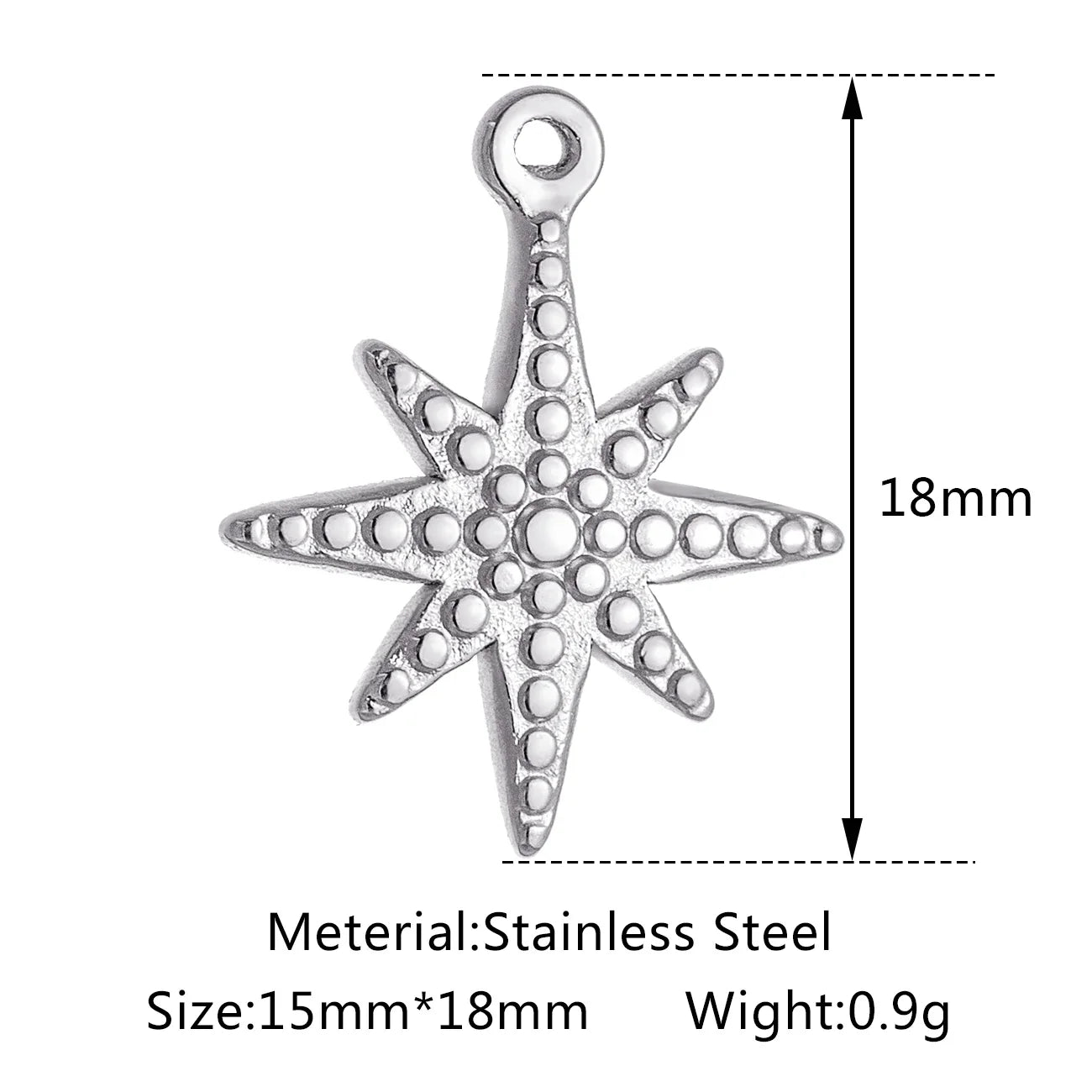 Stainless Steel Sunburst Sun Moon Star Charms Pendant – DIY Jewelry Making for Necklace, Bracelet & Earrings