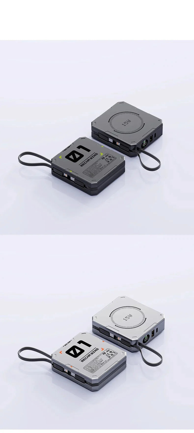 10000mAh Magnetic Wireless Power Bank - 22.5W Fast Charging, Portable Mini External Battery Charger with Cable for Xiaomi