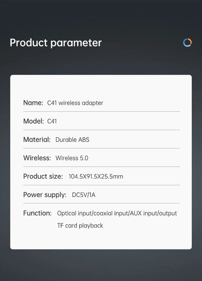 Multi-Function Bluetooth Audio Transmitter & Receiver | 3.5mm AUX, Optical, Coaxial Wireless Adapter DAC Converter for TV & PC