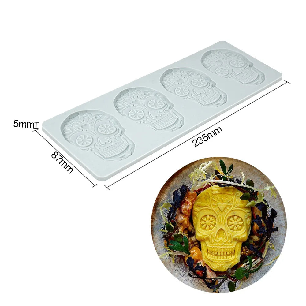 Various Leaves & Geometric Flower Silicone Cake Lace Mold — Cake Decorating Border Tool for Baking