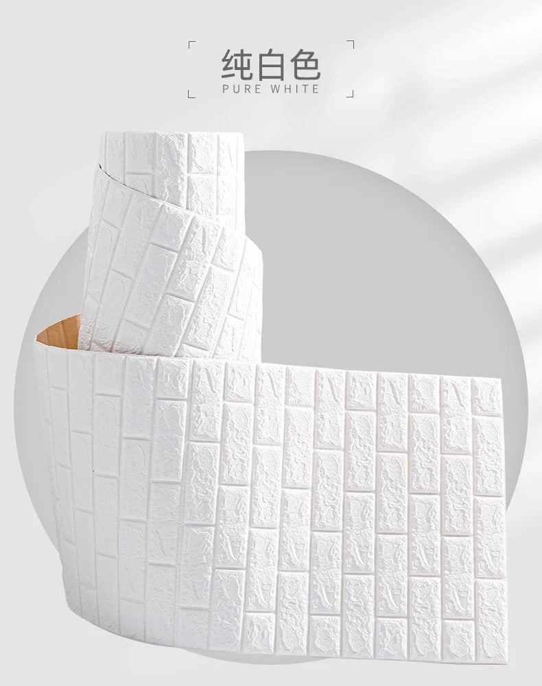 3D Self-Adhesive Foam Brick Wallpaper – Antique Waterproof Wall Stickers for Living Room & Bedroom Decoration