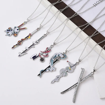 Demon Slayer Anime Necklace – Kimetsu no Yaiba Enamel Pendant Choker, Stainless Steel Cosplay Jewelry Gift
