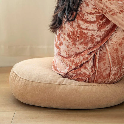 Solid Color Floor Seat Pillow – Round Meditation & Yoga Cushion for Sofa, Bed, Car Seat, and Pouf Mat