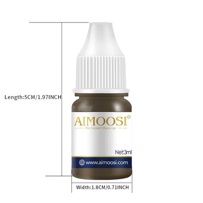 AIMOOSI 18-Color Eyebrow Micropigmentation Pigment — Semi-Permanent Organic Tattoo Ink for Eyeliner & Makeup Supplies