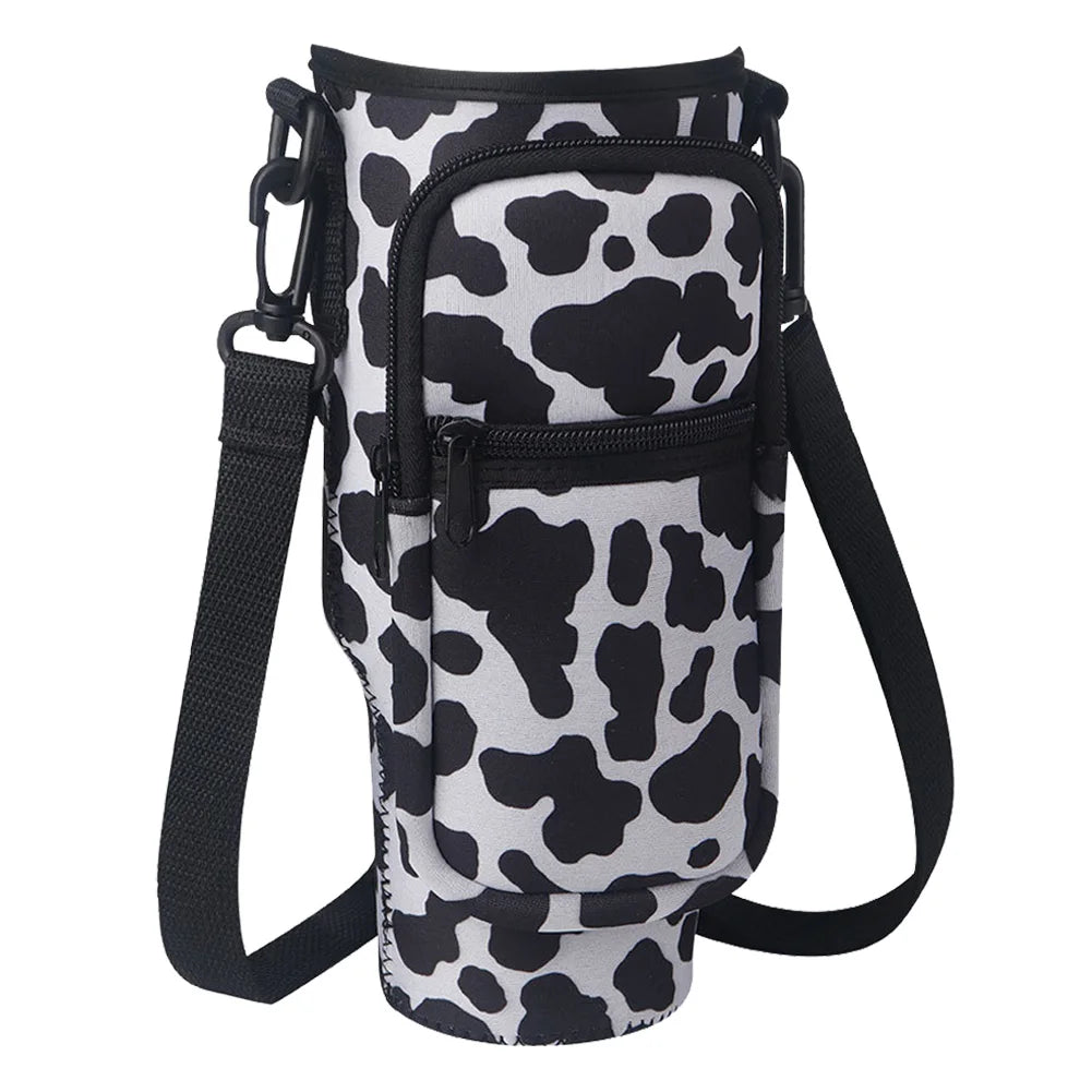 Portable Water Bottle Carrier Bag – Neoprene Holder with Phone Pocket for Stanley 40oz Tumbler with Handle