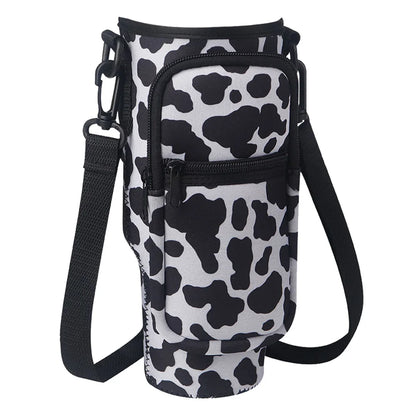 Portable Water Bottle Carrier Bag – Neoprene Holder with Phone Pocket for Stanley 40oz Tumbler with Handle